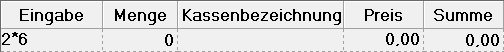 Variante 1: Menge * Artikelnummer